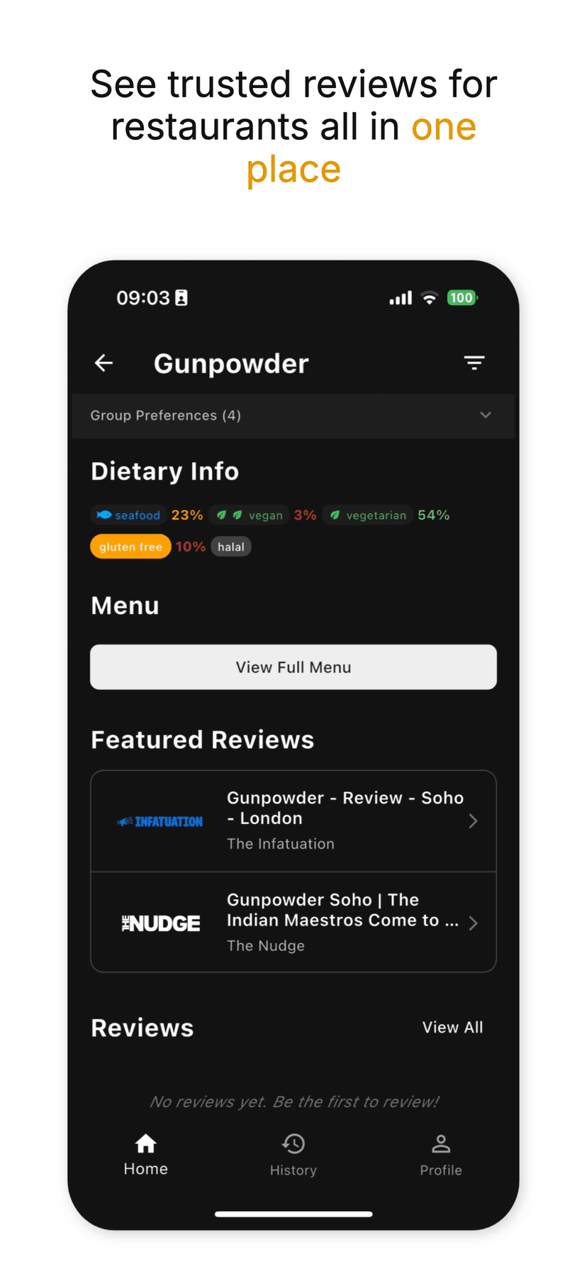 Restaurant details & reviews